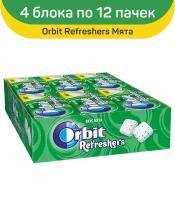 Жевательная резинка Orbit Refreshers Мята, без сахара, 48 пачек по 16 г