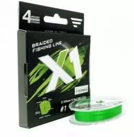 Шнур Favorite X1 PE X4 150м Light Green # 1.0 (0.165мм) 8.7кг 19Lb