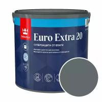 Краска моющаяся Tikkurila Euro Extra 20 RAL 7012 (Базальтово-серый - Basalt grey) 2,7 л