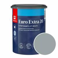 Краска моющаяся Tikkurila Euro Extra 20 RAL 7040 (Серое окно - Window grey) 0,9 л