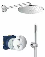 Душевая система с тропическим душем и термостатом Grohe Grohtherm Rainshower 310, хром