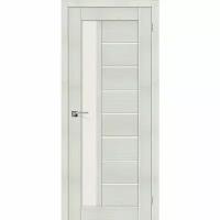 Межкомнатная дверь эко шпон porta Порта-27 остекленная Bianco Veralinga ĒLPORTA