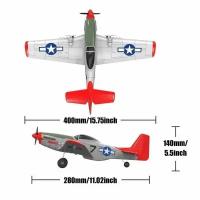 Радиоуправляемый самолет Volantex RC Mustang 400мм (синий) 2.4G RTF - EXA76203R