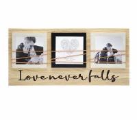 Фоторамка с подсветкой Fotografia на 3 фото 10x10 см, "Love never falls"