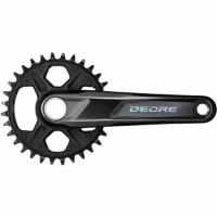 Система Shimano Deore, FC-M6120, 30T, 1x12 скоростей, 170мм, интегрированный вал, черная