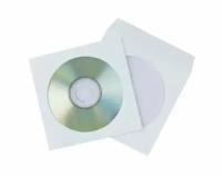 Конверт для CD дисков D2 Tech CDC-2-100, с окном, клей дискрин, 100 шт