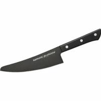 Нож кухонный поварской Шеф малый Samura SHADOW SH-0083/K с покрытием Black-coating 16,6 см