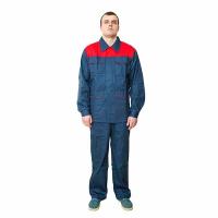 BVR Костюм Лидер (куртка, полукомбинзон) ткань саржа, цвет синий-красный BVR (Разм.48-50 / 182-188)