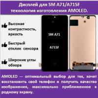 Дисплей для смартфона Samsung A71 (SM A715F), технология AMOLED