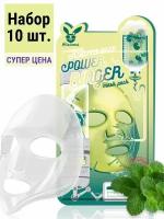 Elizavecca Набор тканевых масок Deep Power Ringer Mask Pack Centella Asiatica, 10 шт. по 23 мл