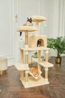 Домик для кошки с когтеточкой "Комфорт One" игровой комплекс нескольких кошек с лежаком, с гамаком
