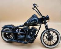 Коллекционная модель мотоцикла Hardcore 67 Chopper Model, металл 32х14х21см