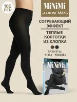 Колготки MiNiMi Cotone, 160 den, размер 7, черный