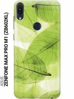 GOSSO Ультратонкий силиконовый чехол-накладка для Asus Zenfone Max Pro M1 (ZB602KL) с принтом "Зеленые листья"