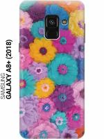 GOSSO Ультратонкий силиконовый чехол-накладка для Samsung Galaxy A8+ (2018) с принтом "Бумажные цветы"