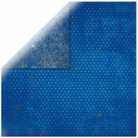 Бумага для скрапбукинга Rayher "Double dot Vintage", цвет Сапфир, двухсторонняя, 30,5х30,5 см