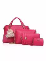 Сумки 4 в 1 / Набор женских сумок, розовый