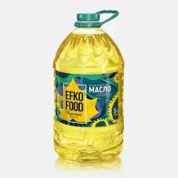 Масло подсолнечное рафинированное дезодорированное Efko Food/Эфко Фуд, ГОСТ, 5 л