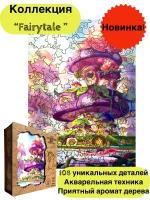Пазлы деревянные фигурные для детей и взрослых/Funera/Грибной город 108 деталей