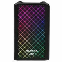 Твердотельный диск 1TB A-DATA SE900G, External, USB 3.2 Type-C, [R/W -2000/2000 MB/s] RGB, черный