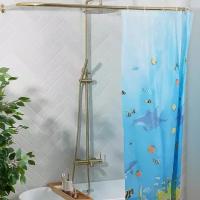 Штора для ванной комнаты Доляна «Рыбки», 180×180 см, PEVA
