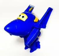 Мини самолет робот-трансформер, синий самолет Джером