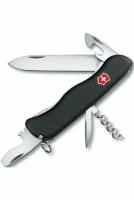 Нож перочинный VICTORINOX Picknicker, 111 мм, 11 функций, с фиксатором лезвия, чёрный, 0.8353.3