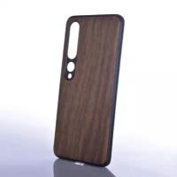 Деревянная из натурального бамбука MyPads задняя панель-крышка-накладка для Xiaomi Mi 10 Pro темно-коричневый
