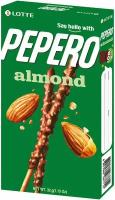 Lotte~Соломка в шоколадной глазури с миндалём (Корея)~Almond Pepero