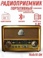 Ретро радиоприемник Bluetooth FM USB MP3 TF SD, MyLatso портативный радио плеер с работой от аккумулятора, батарейки или сети