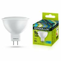 Светодиодная лампа GU-5.3 9Вт 220В ERGOLUX 13625 LED-JCDR-9W-GU5.3-4K, 4500K, 855Лм, нейтральный белый