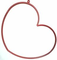 Металлическое сердце для воздушной гимнастики, с подвесом, цвет красный