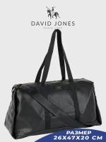 Сумка дорожная DAVID JONES 6715-CM-DD-BLACK, 47х26х20 см, ручная кладь, черный