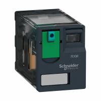 Реле Schneider Electric Zelio Relay RXM2AB1P7 с 2 перекидными контактами 2CO и кнопкой "тест" с напряжением 230В AC, 1шт