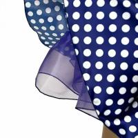 Карнавальный костюм "Стиляги5"платье синее в белый горох,повязка р-р 36 рост140