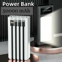 Power Bank, универсальный внешний аккумулятор 50000 mAh с мощным прожектором и фонариком для всех телефонов