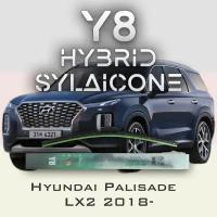 Комплект дворников 26" / 650 мм и 20" / 500 мм на Hyundai Palisade LX2 2018- Гибридных силиконовых щеток стеклоочистителя Y8 - Крючок (Hook / J-Hook)