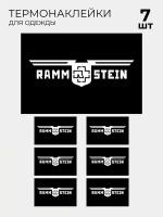 Термонаклейка флаг Рамштайн Rammstein, 7 шт