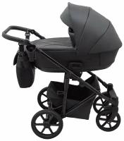 Коляска детская Peppy Capri 2 в 1 (02) черная кожа