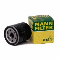 Фильтр масляный W 68/3 MANN-FILTER Citroen C1 Geely Lexus Iseki Bobcat Peugeot Toyota Avensis Camry Corolla Rav 4