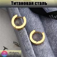 Серьги кольца конго из титановой стали, золотистые, бижутерия для подростков, 2 штуки, панк-рок-аниме