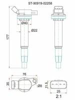 Катушка Зажигания Toyota Corolla 07- 1zrfe/Lexus Nx200 3zrfae Sat арт. ST-90919-02258