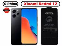 Защитное стекло G-Rhino для Xiaomi Redmi 12 Закаленная прозрачная защита 9H на экран для смартфона / Противоударная бронь на дисплей