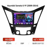 Штатная магнитола FarCar для Hyundai Sonata 6 YF (2009-2014) на Android 10 (2gb/32gb/WiFi/BT/GPS/DSP/QLED/4G)