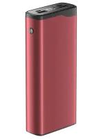 Внешний аккумулятор OLMIO QL-20, 20000mAh, 22.5W, PowerBank с поддержкой QuickCharge3.0 / PowerDelivery, LCD, красный