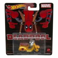 DMC55-HCP20 Машинка игрушка Hot Wheels Premium Marvel металлическая коллекционная Deadpool Scooter