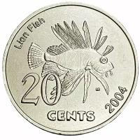Кокосовые Острова 20 центов 2004 г. (Рыба Лев) (3)