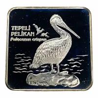 Турция 7500000 лир 2001 г. (Птицы - Кудрявый пеликан (Pelecanus crispus)) (Proof)