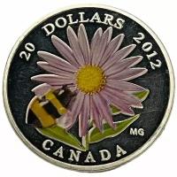 Канада 20 долларов 2012 г. (Насекомые из венецианского стекла - Астра и Шмель) (Proof) (Копия)