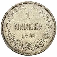 Российская империя, Финляндия 1 марка 1890 г. (L)